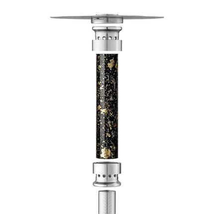 Steamulation X Blow Off Set in Carbon Gold Leaf for Pro X Mini, fully assembled, luxurious design
