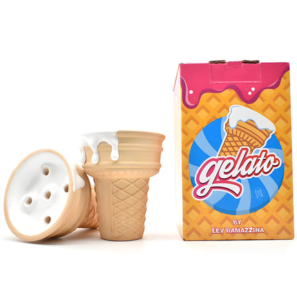 Werkbund Gelato hookah bowl with original packaging, featuring ice cream cone design
