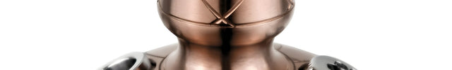 Top close-up of the Hoob Go On Bronze Hookah stem with sleek bronze finish
