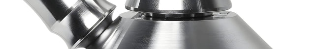 Close-up of Ferro One Classic Hookah stainless steel hose port with grommet-less connection
