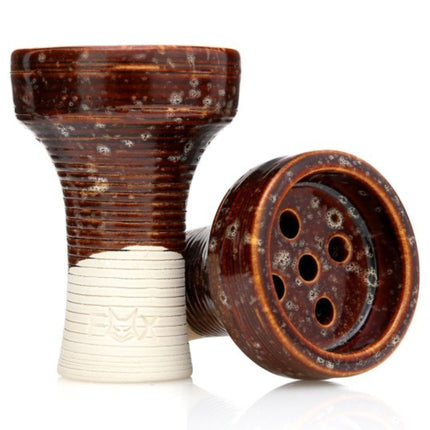 Brown Fox Killer Bowl - Tall Hookah Bowl with Glazed Finish
