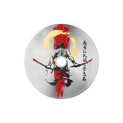 Japona Satori Cherry hookah removable saucer with Japanese warrior design
