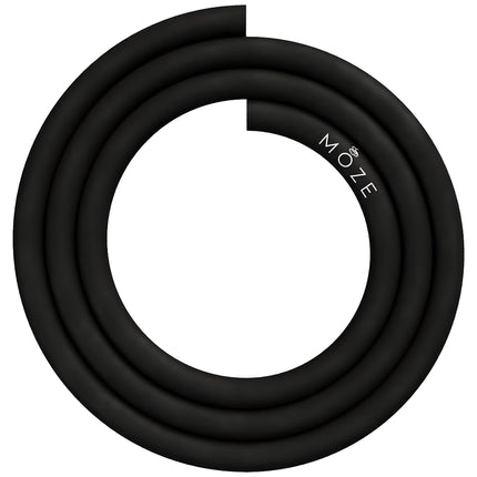 Moze Silicone Hose Black Coiled - Soft-Touch, Flexible Hookah Hose