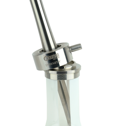 Oduman Infinity Hookah - White Glass with Silver Body