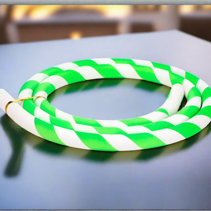 Caesar - Caesar Green & White Silicone Shisha Hose - The Premium Way