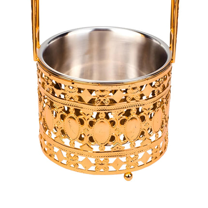 Close-up view of the Gold Essentials Shisha Charcoal Holder