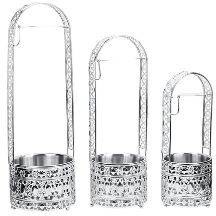 Three sizes of the Silver Essentials Shisha Charcoal Holder