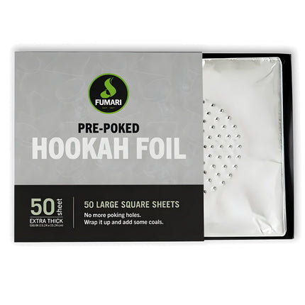 Fumari Pre-Poked Hookah Foil Sheets – 50 Pack