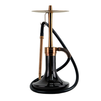 Oduman Infinity Hookah - Black Glass with Bronze Body