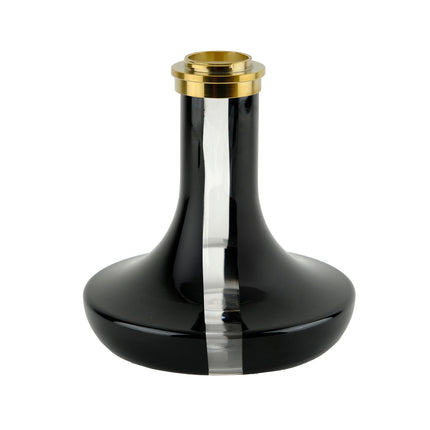 Oduman Infinity Hookah - Black Glass with Gold Body