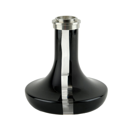 Oduman Infinity Hookah - Black Glass with Silver Body