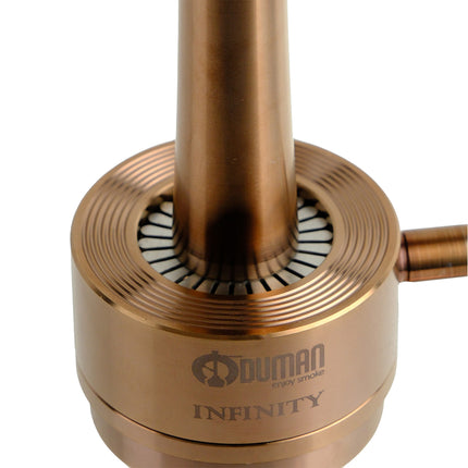 Oduman Infinity Hookah - White Glass with Bronze Body