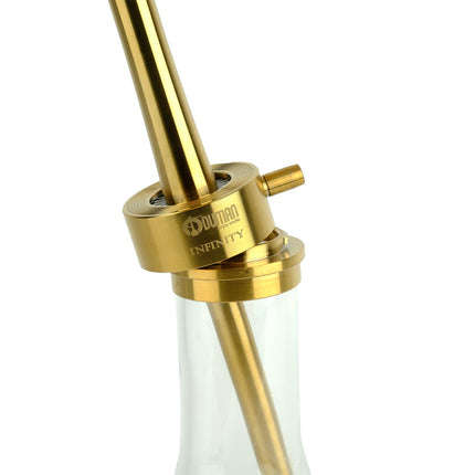 Oduman Infinity Hookah - Gold Glass with Gold Body Shisha | The Premium Way