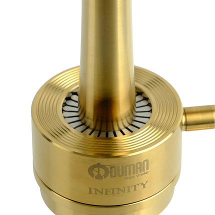 Oduman Infinity Hookah - Gold Glass with Gold Body Shisha | The Premium Way