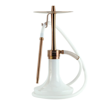 Oduman Infinity Hookah - White Glass with Bronze Body Shisha | The Premium Way