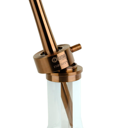 Oduman Infinity Hookah - White Glass with Bronze Body Shisha | The Premium Way