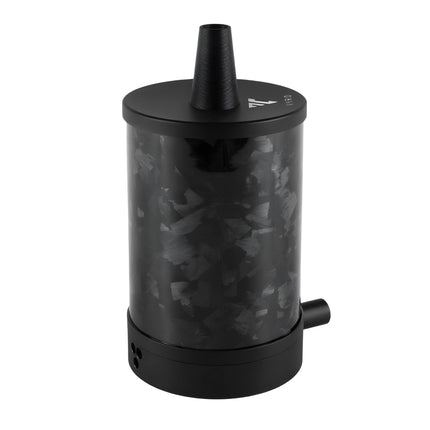 VYRO One V2 Forged Black shisha front view with sleek design