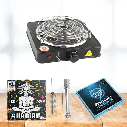 The Premium Way - Ultimate Shisha Setup Bundle: Burner, Coals, & Accessories - The Premium Way