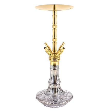 WD Hookah - WD Hookah G34G-24 - Multihose Stainless Steel Crystal Glass Shisha - The Premium Way